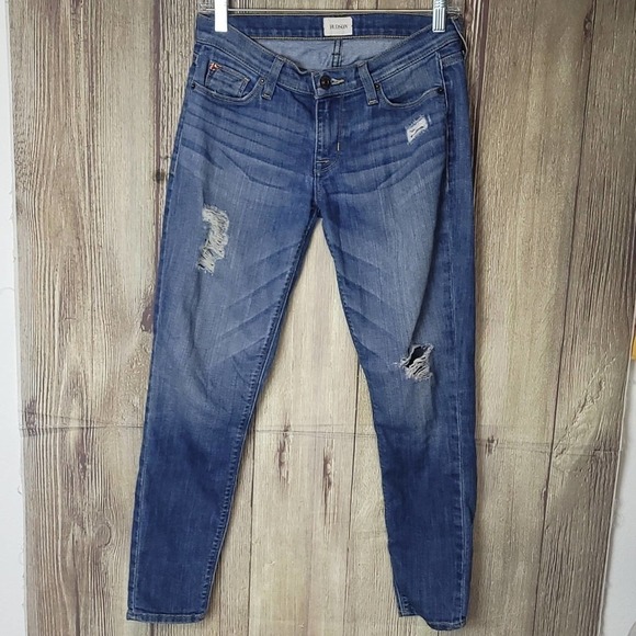 Hudson Blue Denim Jeans Distressed Sz 26 - Picture 2 of 7